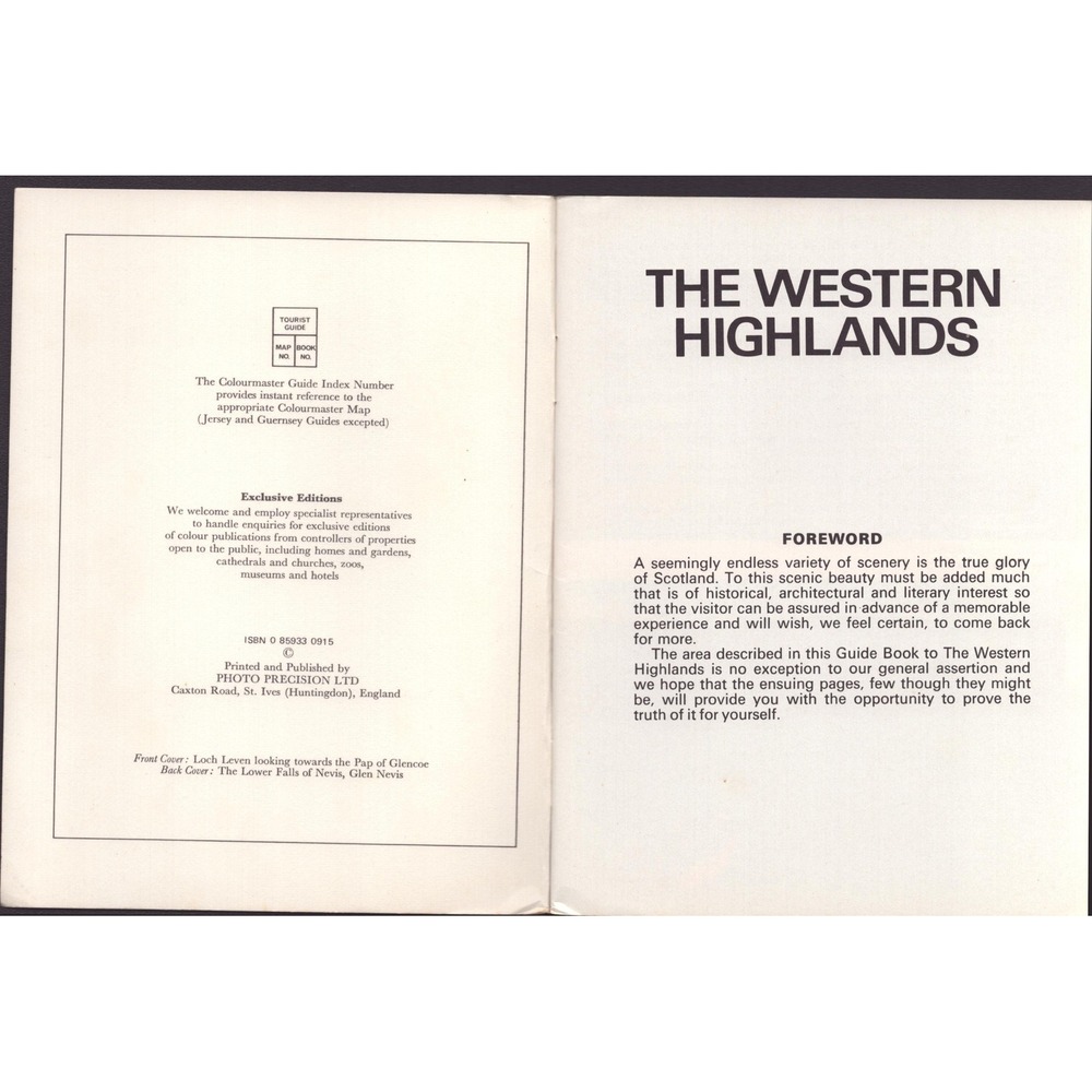 Colourmaster Tourist Guide 74 The Western Highlands Scotland Vintage Booklet - Picture 3 of 3